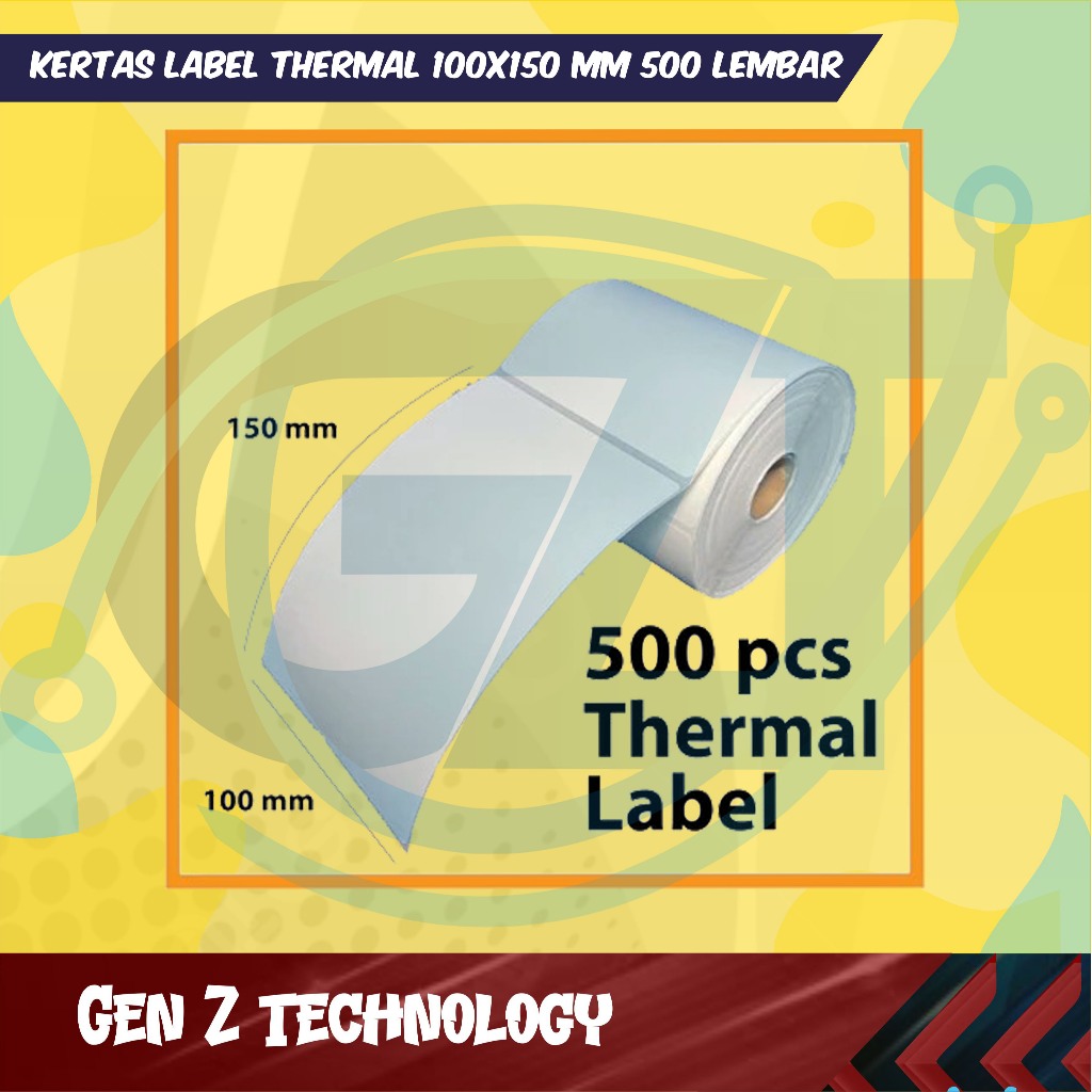 

Sticker Label Thermal Resi Barcode 100 X 150 mm A6 isi 500