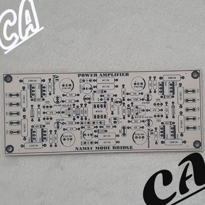 PCB DRIVER POWER AMPLIFIER  NAMEC BTL STEREO