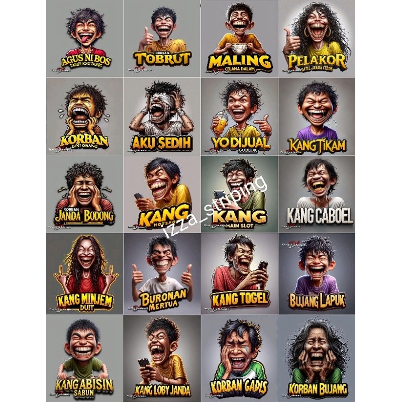 

STIKER ANIMASI LUCU 1 LEMBAR | STIKER VYNIL | STIKER PACK | STIKER ANTI AIR