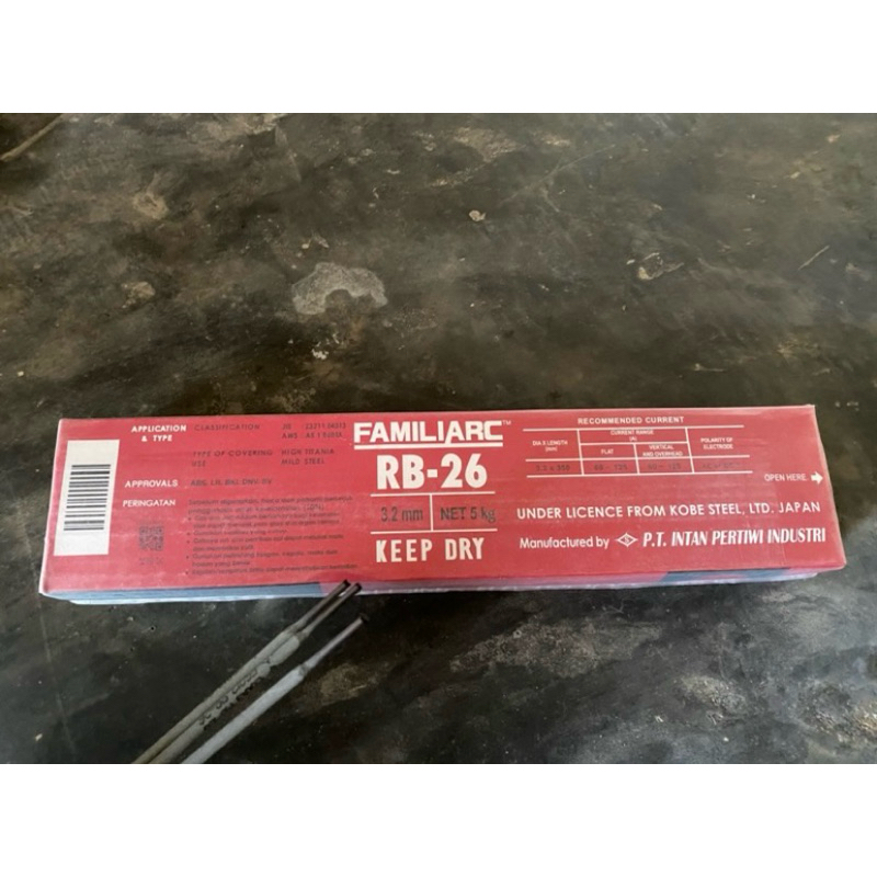 Kawat Las Kobelco rb 26 (3.2mm) per 1 kg
