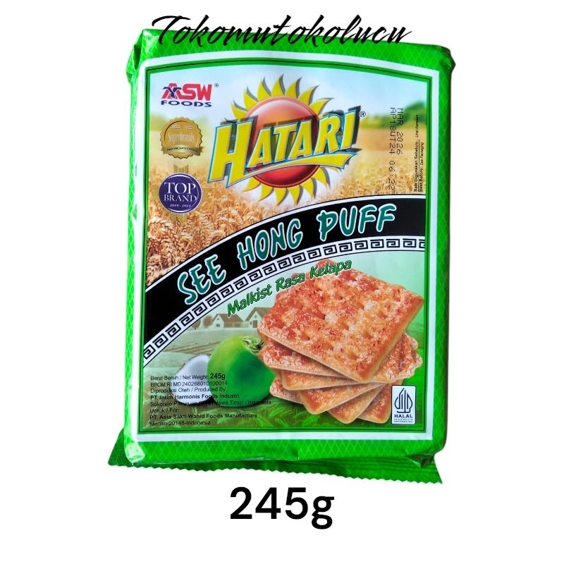 

1 karton isi 36pcs hatari malkist rasa kelapa 245g
