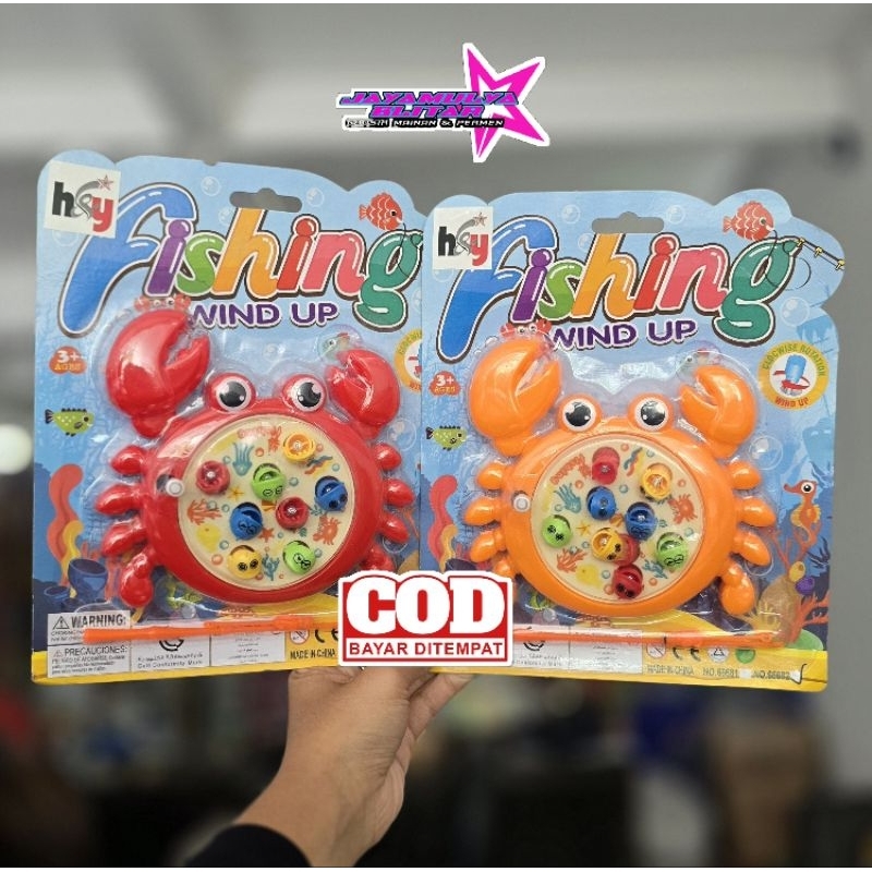[Ready] Fishing Kepiting Mainan Anak Pancingan Bentuk Kepiting Mainan Edukatif