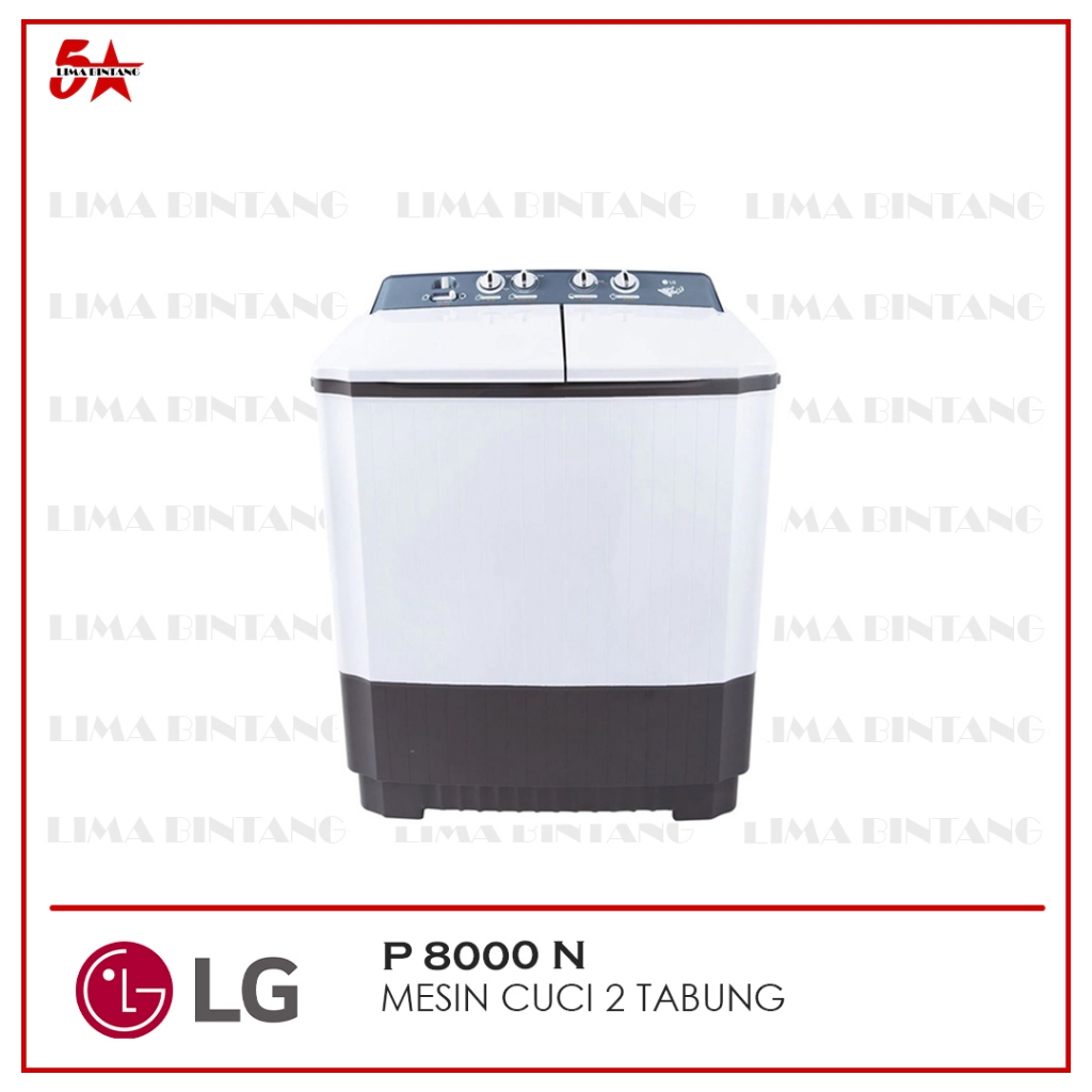 MESIN CUCI 2 TABUNG 8 KG LG P8000N P 8000 N