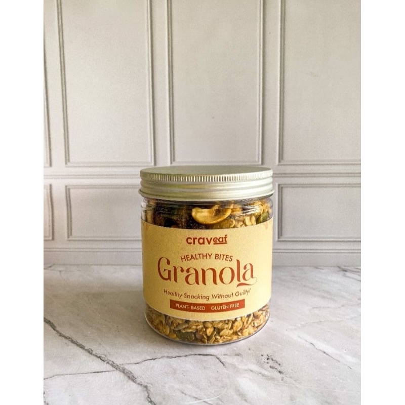 

CRAVEAT Granola Sehat 600 gr Gluten Free High Fiber No Sugar Added Vegan Plant Based Rendah Gula Tinggi Protein Tanpa Pengawet Snack Diet Sehat Chia Seed Almond Cashew Oatmeal Camilan Sehat Sarapan Sehat Snack Diet Clean Eating