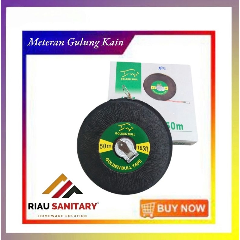Meteran Bulat Golden Bull/ Rush 100Mtr & 50Mtr Meteran Tarik Meteran Kain
