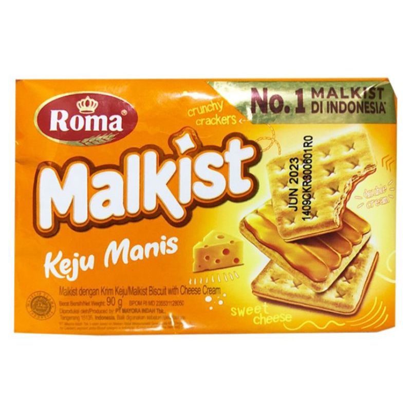 

Roma Malkist Crackers Keju Manis 90 g