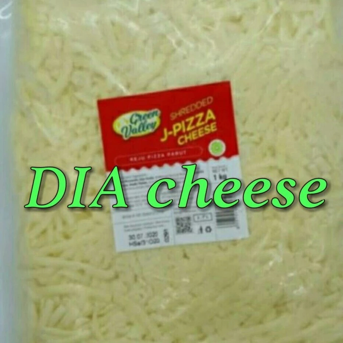 

Keju Mozzarella + Gouda Parut 1 karton (10x1KG) GREEN VALLEY (Shredded J-Pizza)