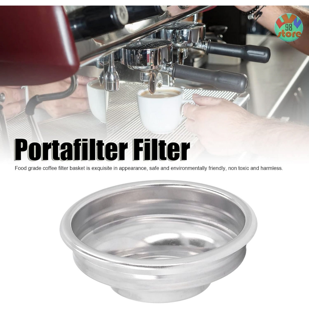 58mm Stainless Steel Coffee Filter Basket | Non Pressurized Portafilter Basket 58mm for delonghi, AC