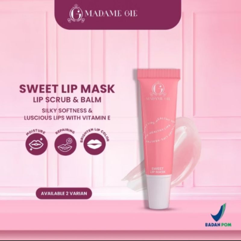 MADAME GIE Sweet Lip Mask | Lip Scrub Vitamin E