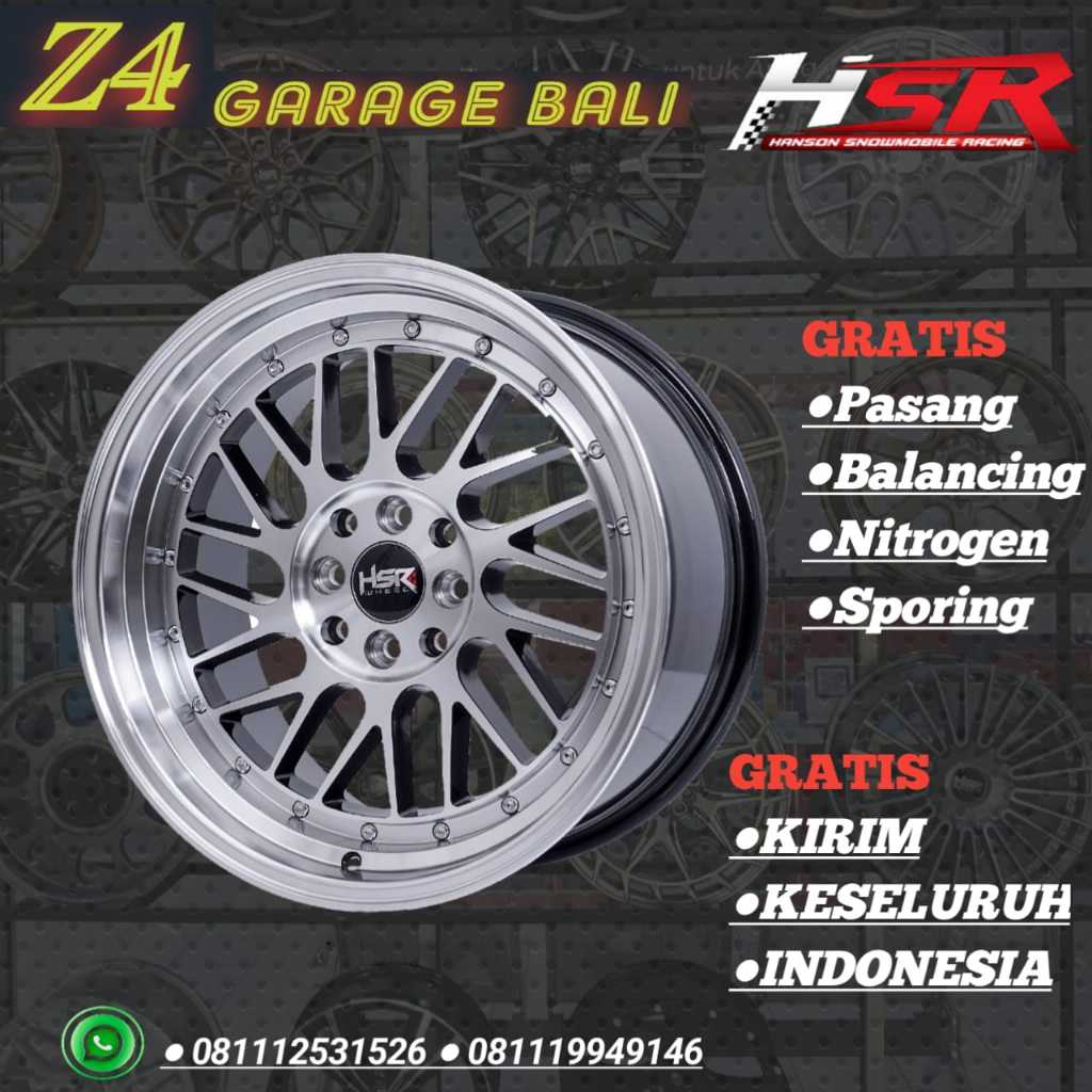 velg hsr celong ring 17 inch pcd 4x100/114,3 untuk mobil Cefiro, Evalia, Grand Livina, Latio, dll