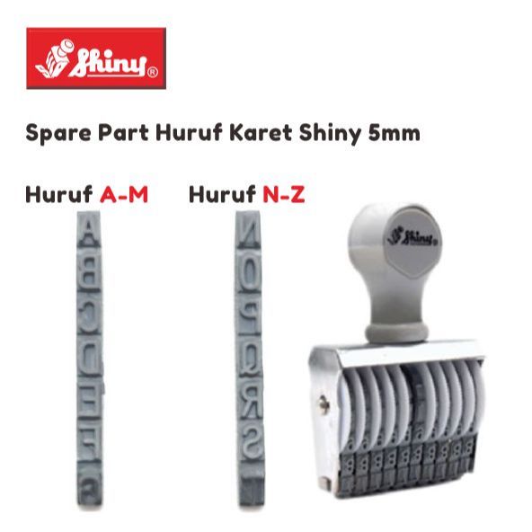 

Sparepart Karet Stempel Huruf Shiny tinggi 5mm