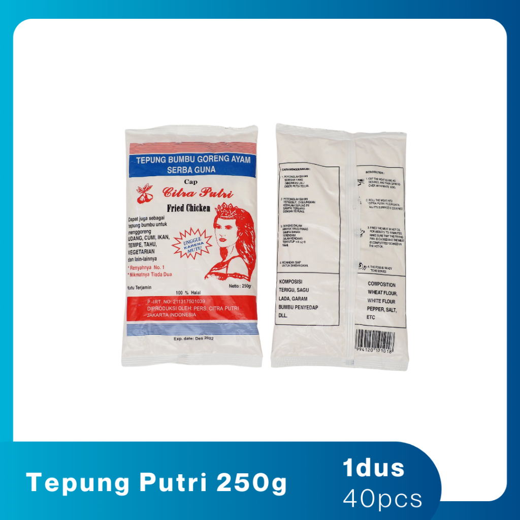 

Tepung Bumbu Putri Serbaguna 250gr 1dus