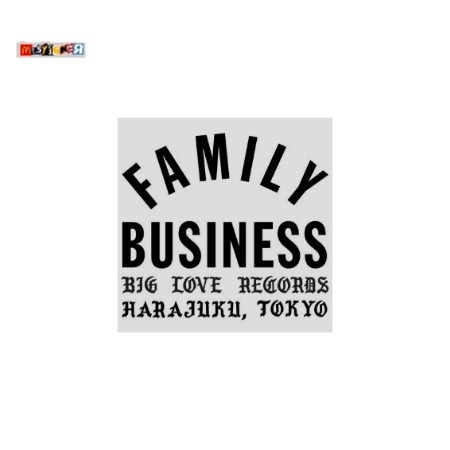 

sticker big love records harajuku tokyo family business logo stiker