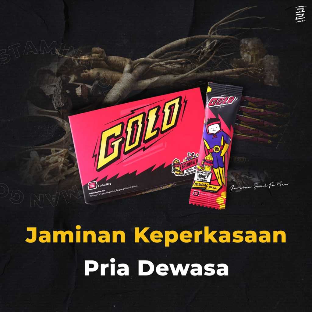 

GOLO Original Suplemen Pria Herbal Ginseng Botanical Drink Herbal Serbuk Rasa Jelly Madu dengan Korean Ginseng Daya Tahan BPOM