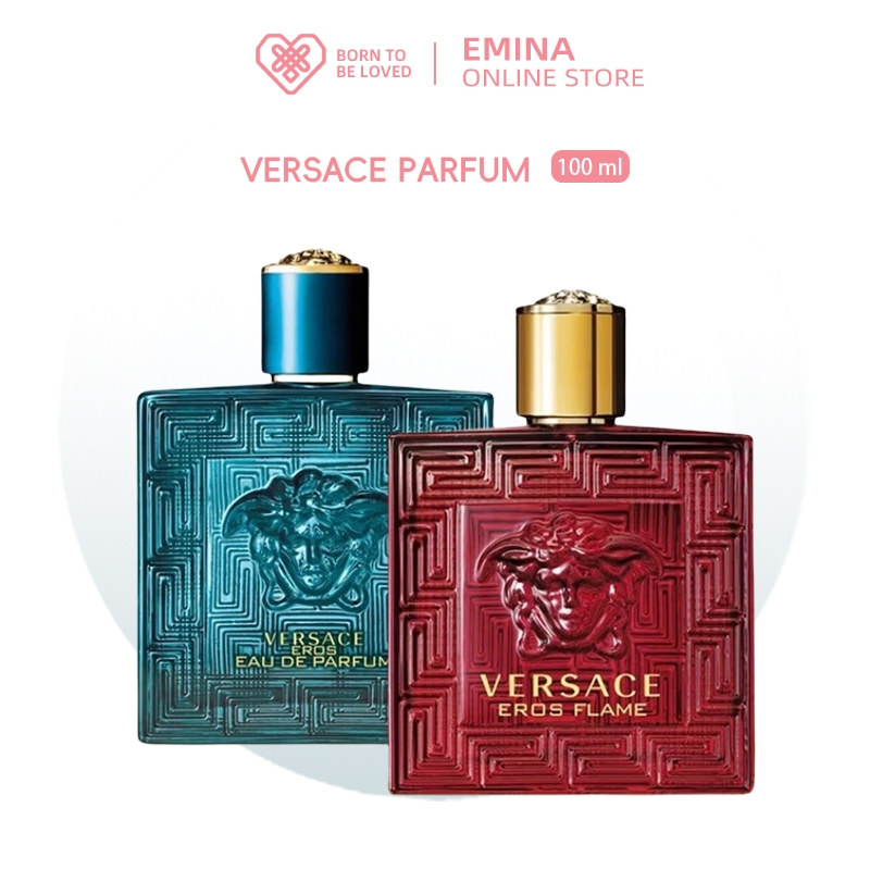 Emina Online Store,Versace Eros Flame Wewangian Pria EDT/ Eros EDP 100ML,versace eros,versace eros f