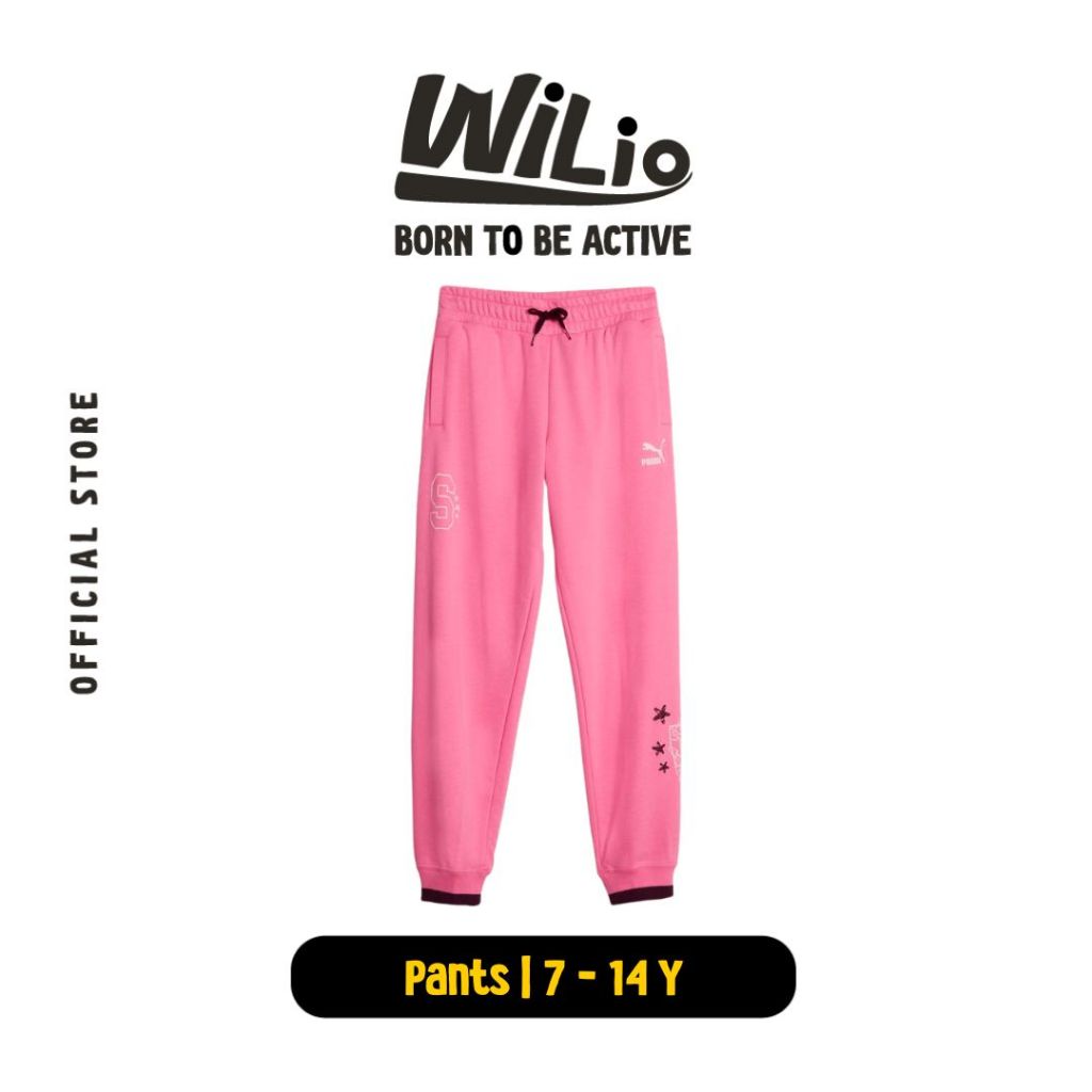 PUMA X Spongebob Sweatpants Tr 62221938 - Celana Anak (Pink)