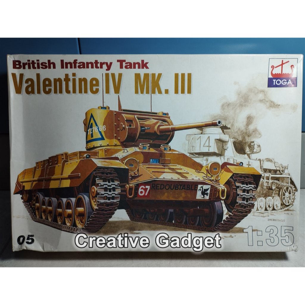 British Infantry Tank Valentine IV Mk.III - Model Kit Toga 1/35 with Individual Track