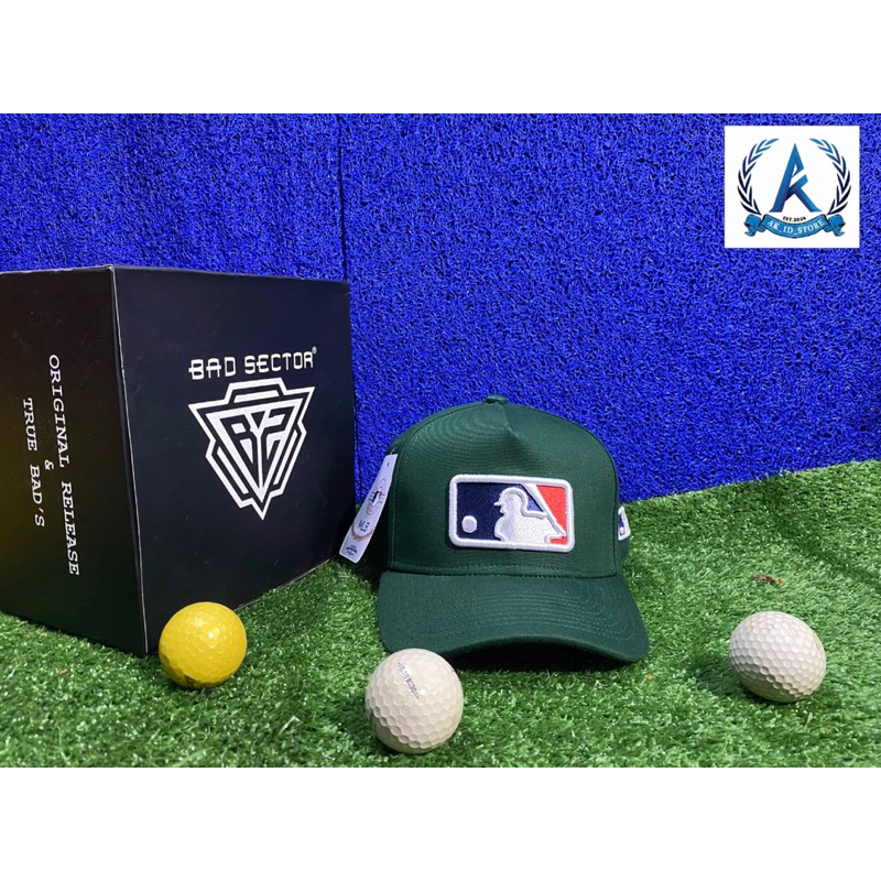 AK_ID_STORE Topi BaseBall Logo BASEBALL WarnaBahan HijauBotol ORIGINAL PREMIUM Unisex Tag MLB