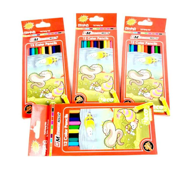 

Harga Grosir (per kotak isi 12 Packs) Pensil Warna Color Pencil (12 warna) GM-1270/SQ-12L