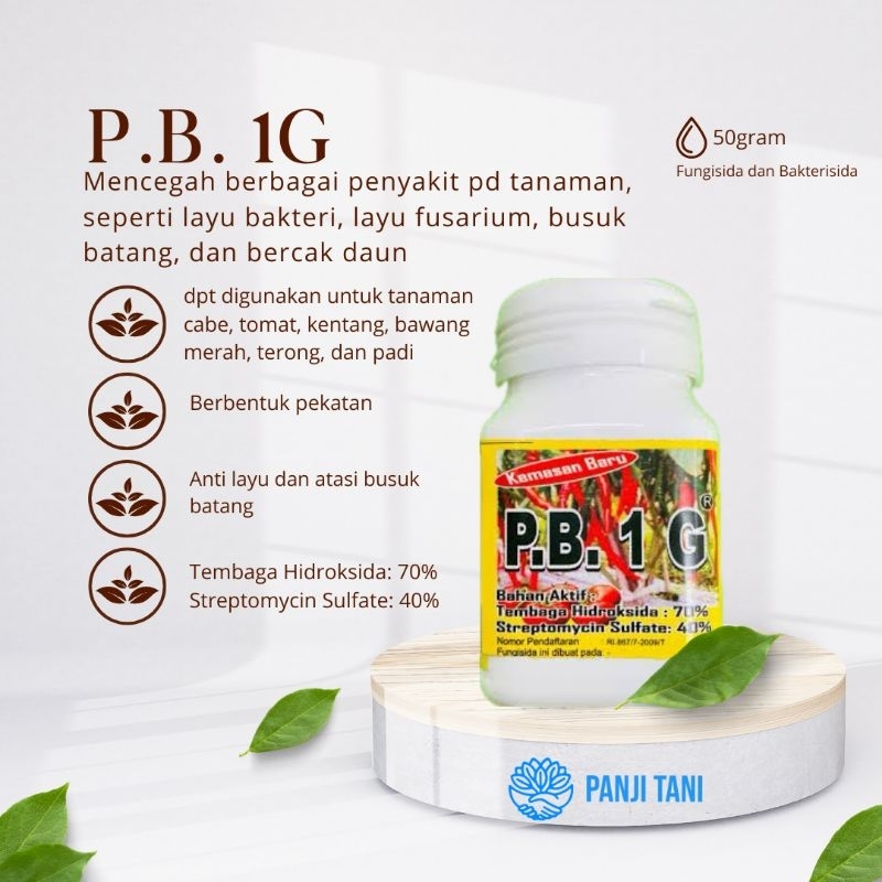P.B. 1G Fungisida dan Bakterisida 50Gram
