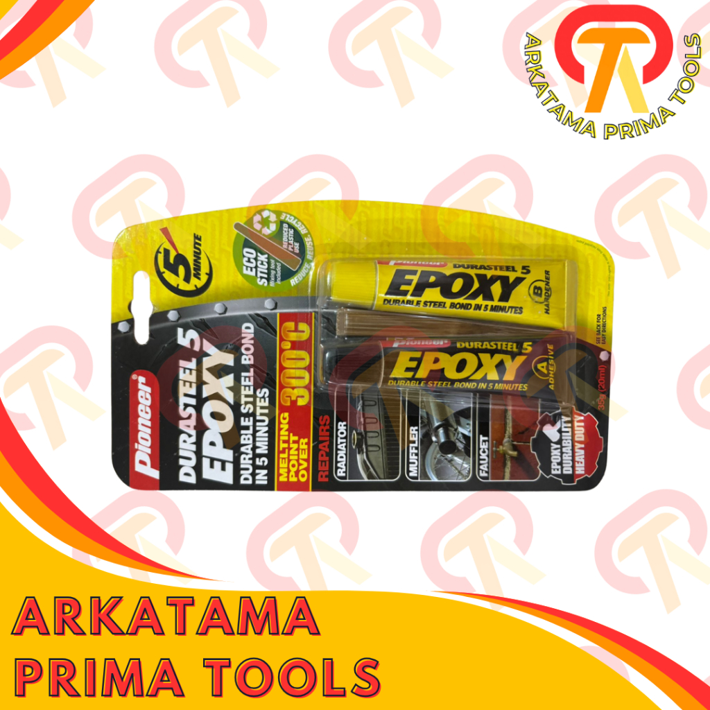 

Lem durasteel pioner 15gr lem knalpot lem radiator lem tahan panas epoxy 15gr - 35gr