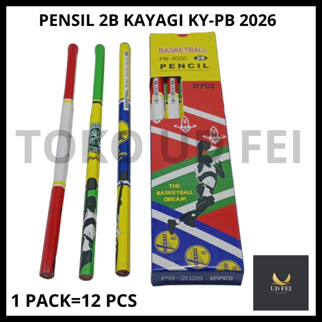 

(1 PACK = 12 PCS KODE:2026) PENSIL 2B KAYAGI/ PENSIL KAYAGI/ PENSIL 2B KARAKTER/ PENSIL 2B MOTIF / PENSIL 2B KAYAGI MOTIF