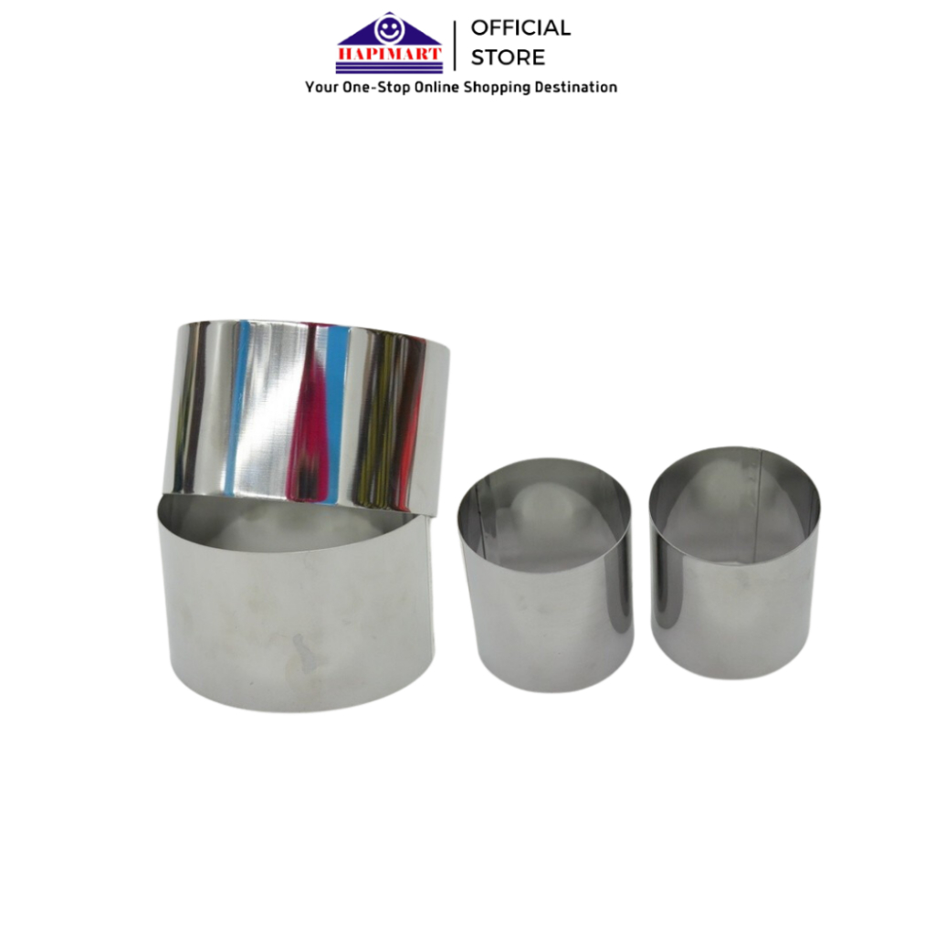 Ring Cutter Bulat Stainless Steel Tinggi 4 CM Cetakan Kue Bulat Kecil/Ring Burger/Ring Roti/Ring Cut