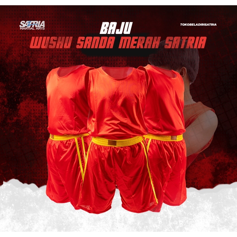 SERAGAM/BAJU WUSHU SANDA MERAH