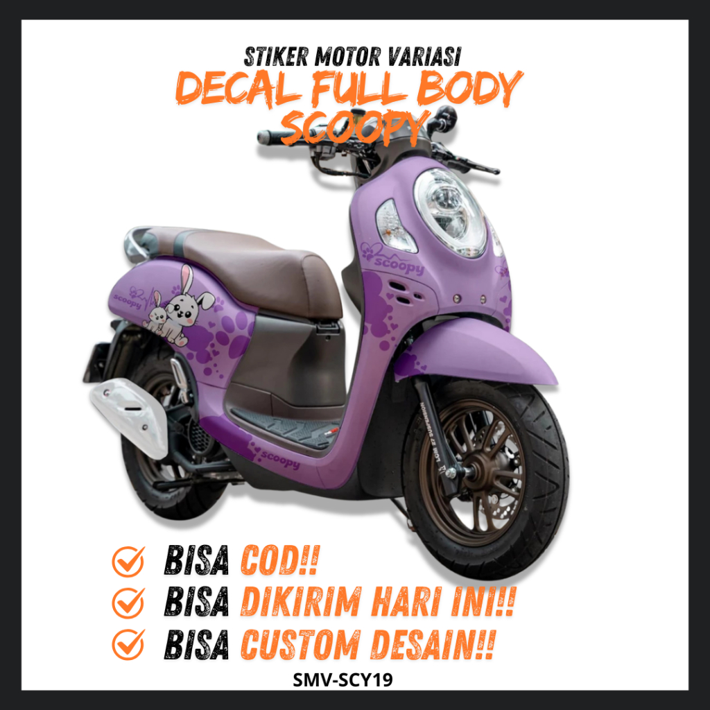 STICKER STRIPING SCOOPY FULL BODY LAMA OLD STIKER MOTOR SCOOPY PRESTIGE TERBARU