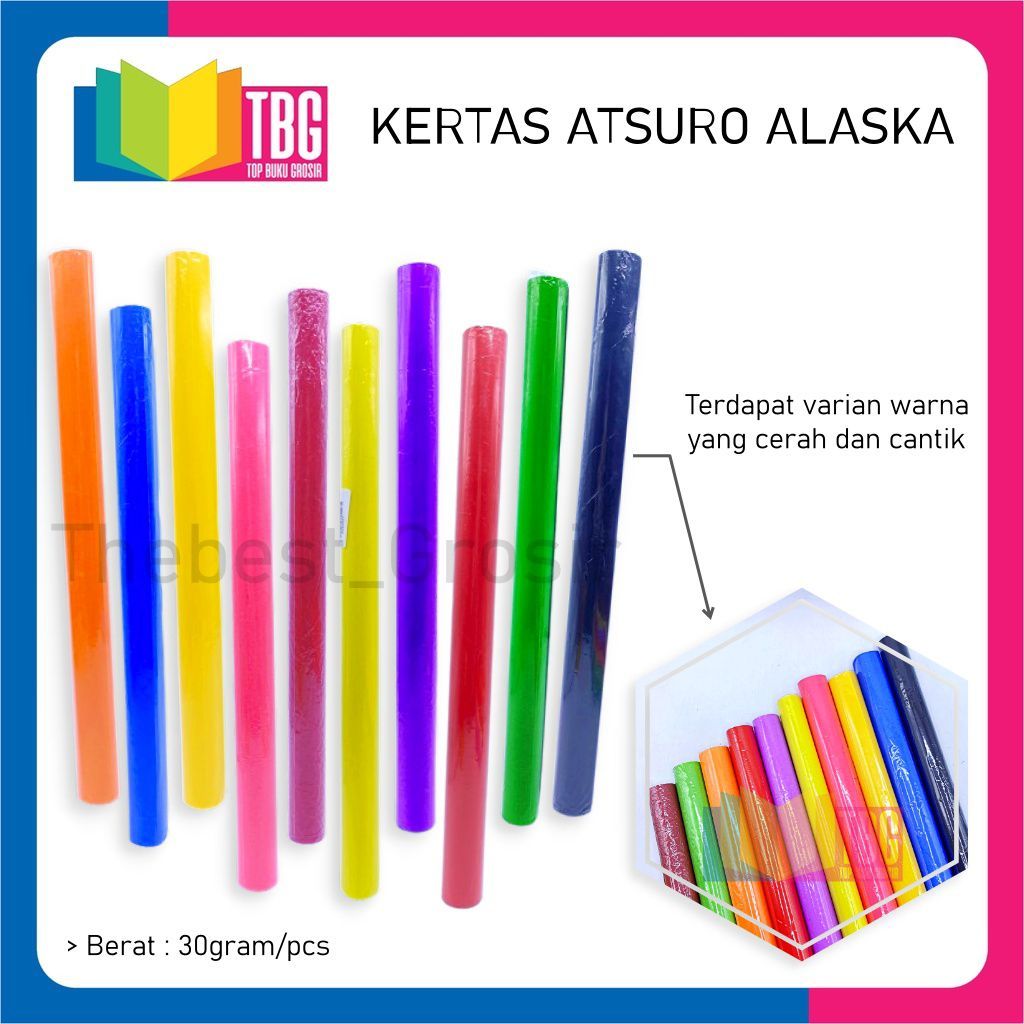 

1 PCS KERTAS ATSURO ALASKA KERTAS WARNA-WARNI / KERTAS WARNA POLOS / KERTAS OMEGA