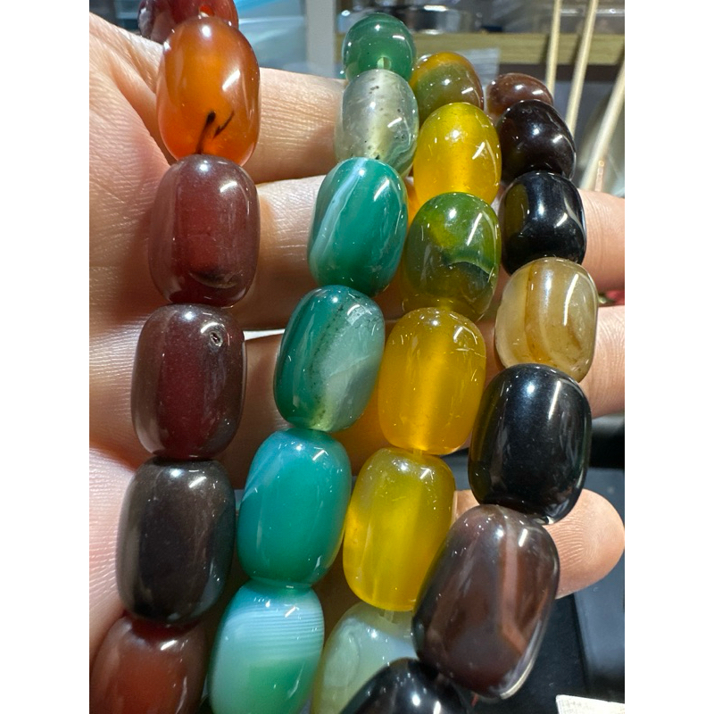 Manik batu tabung 12mm 1 pcs (random)
