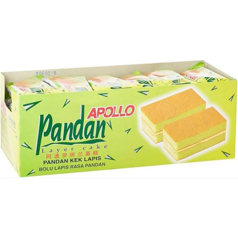 

Kue Bolu Apollo Pandan Layer Cake Kek Lapis isi 24