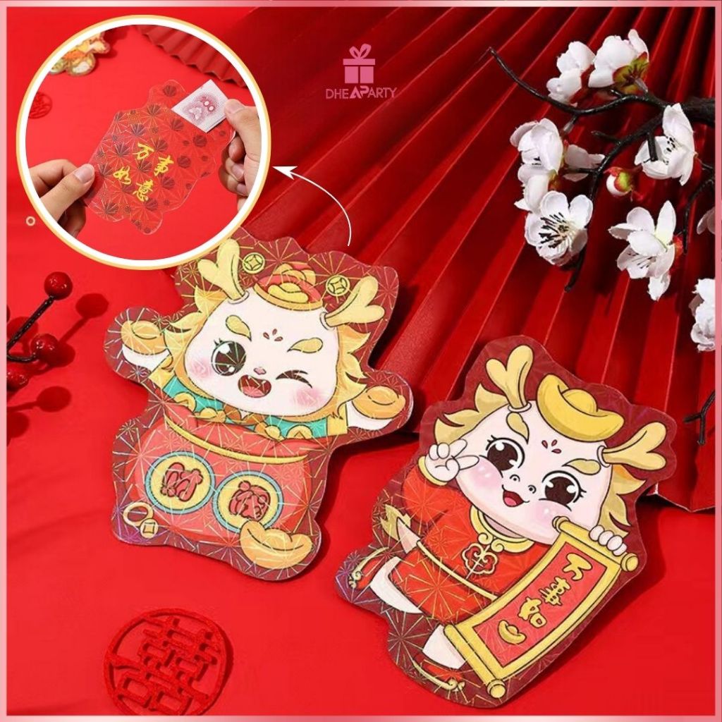 

DP Angpao Imlek Bentuk Karakter Shio Ular / Angpao Chinese New Year 2025 / Angpao Imlek Hologram Bahan Tebal Premium WED149