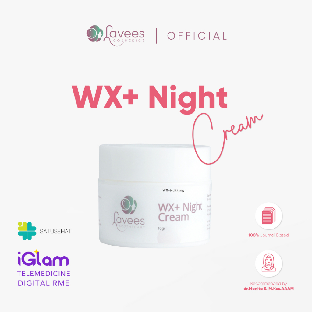 Lavees Apothecary - WX+ Night Cream (Krim Malam Flek & Melasma) (Konsultasi via Chat untuk RME iGlam