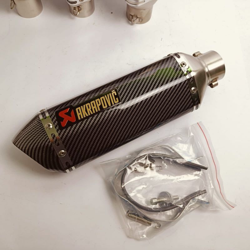 Silencer knalpot import taiwan Akrapovic hexa carbon bisa untuk semua jenis motor anda suara mantap
