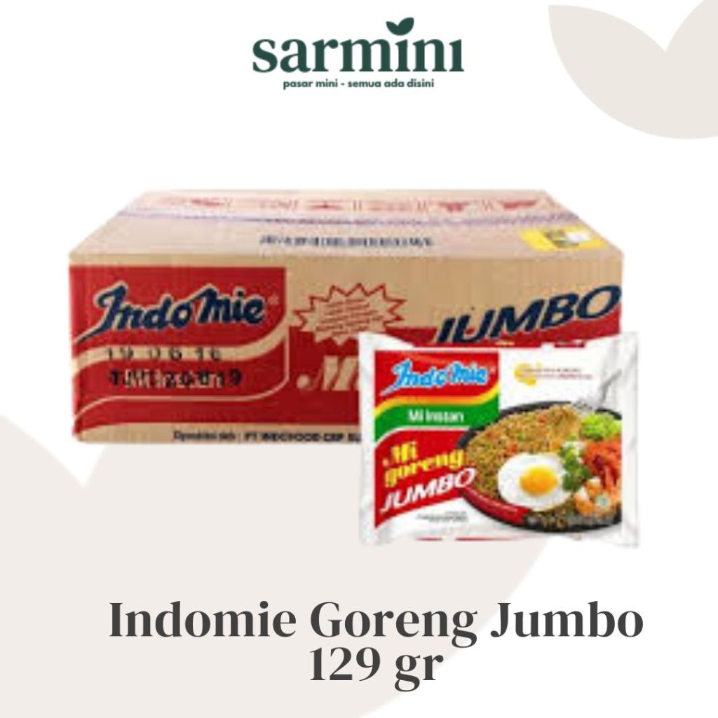 

Indomie Goreng Jumbo 129 gr 1 dus isi 24 pcs