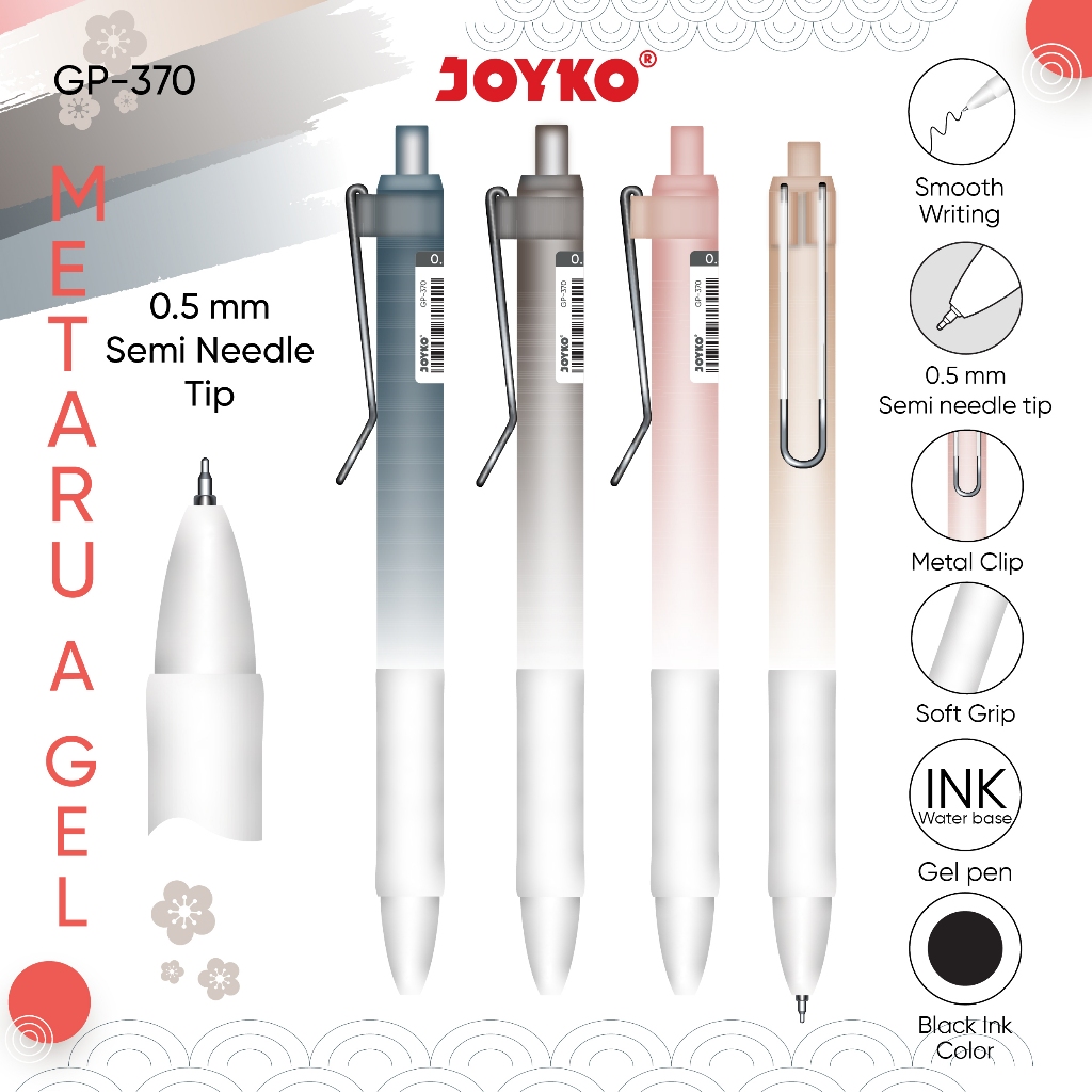 

Gel Pen Pulpen Pena Joyko GP-370 Metaru A Gel 0.5 mm