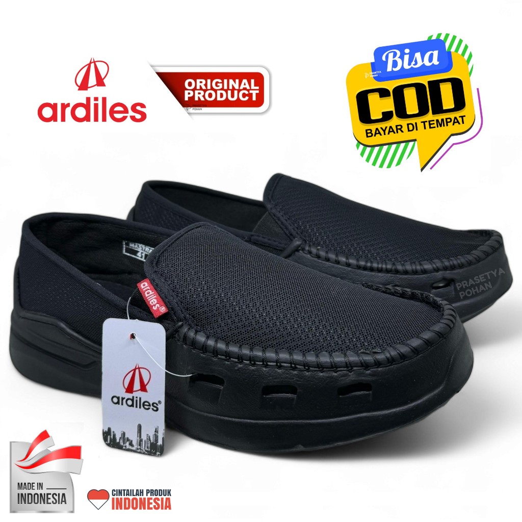PROMO TERBARU Sepatu Ardiles Slip On Pria Hitam Original Ardiles - Sepatu Ardiles Pria