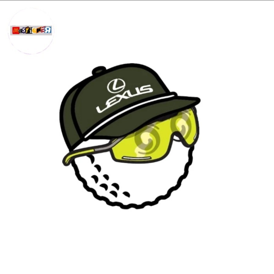 

sticker Lexus x malbon golf logo diecut stiker
