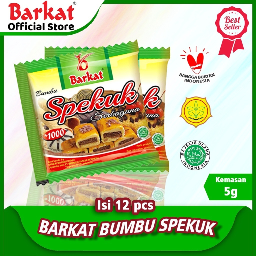 

Barkat Bumbu Spekuk Original Dari Barkat Kualitas Premium Bumbu Membuat Kue Instan Kemasan 5 Gram Sejak 1939