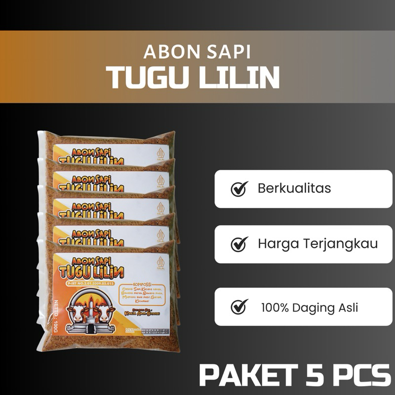 

PAKET 5 PCS ABON SAPI TUGU LILIN - 100g