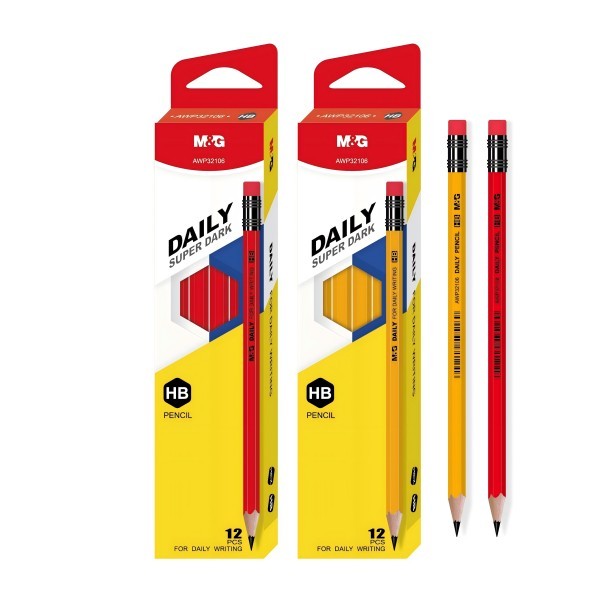 

TBMO M&G PENCIL SUPER DARK DAILY HB WITH ERASER 32106 - 10032435