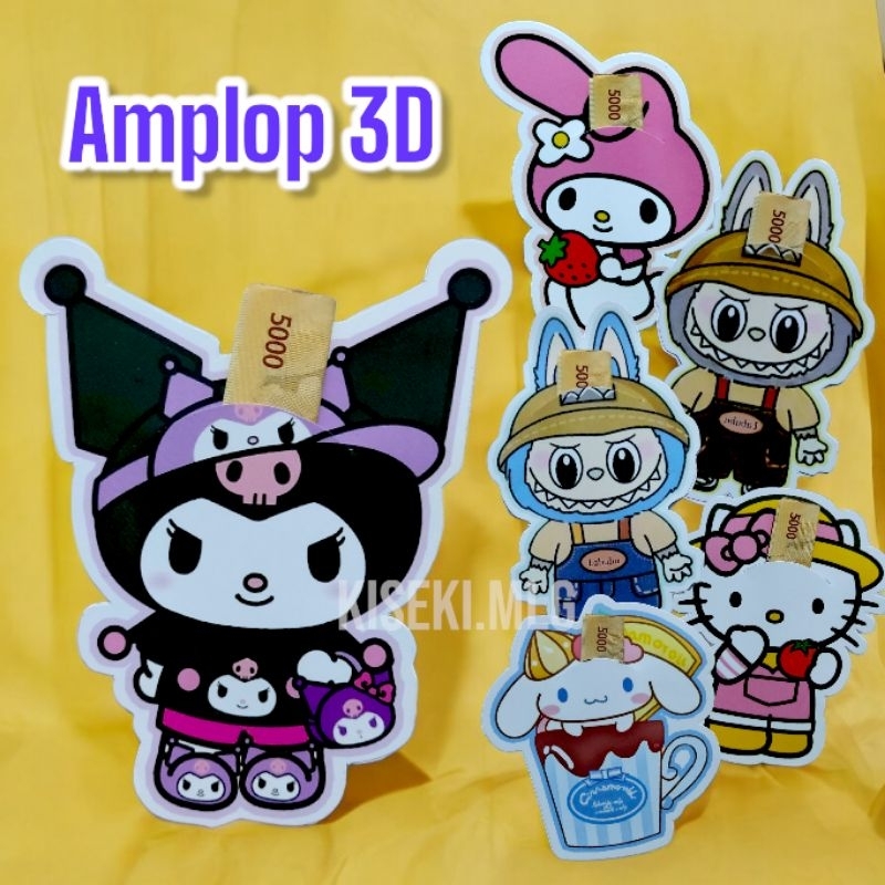 

Amplop 3D Motif Kuromi Sanrio Labubu