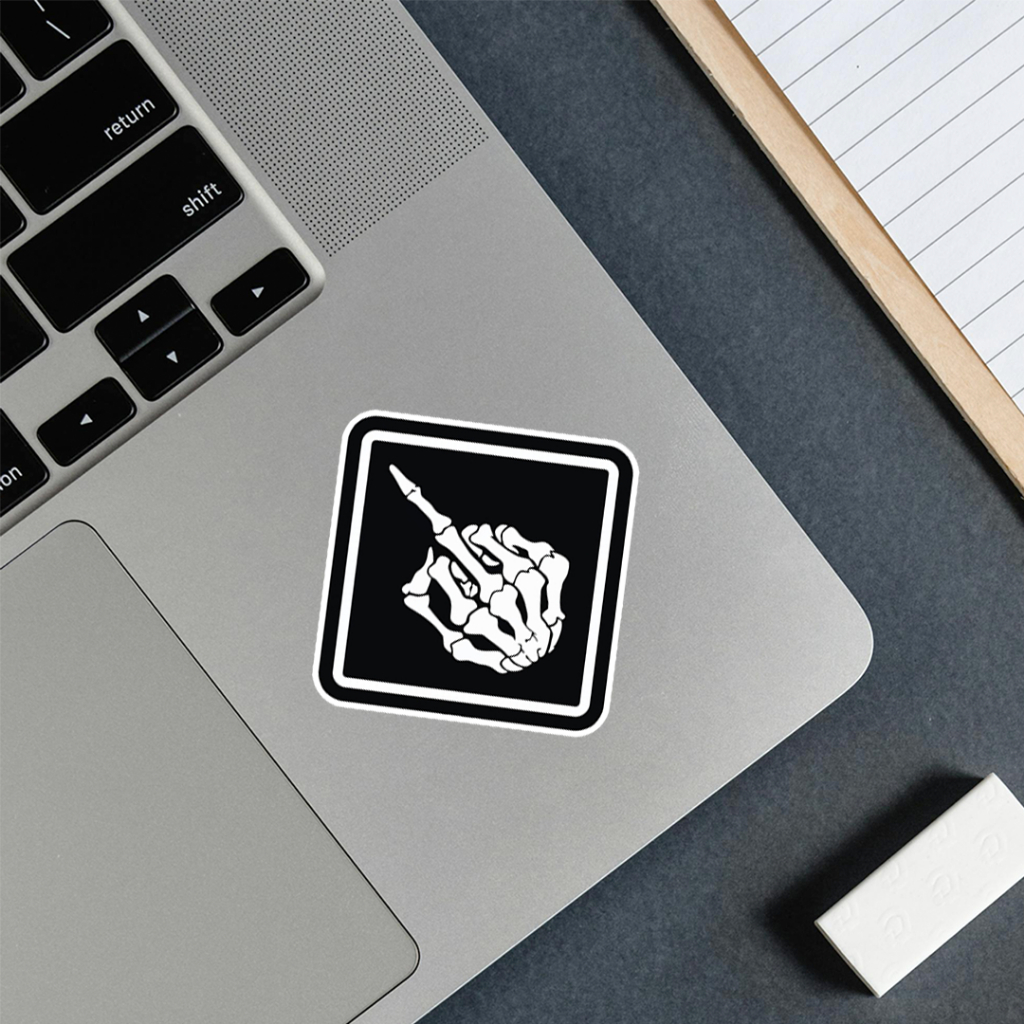 

Sticker Skull Middle Finger | Sticker Aesthetic Skena | Sticker Samarinda