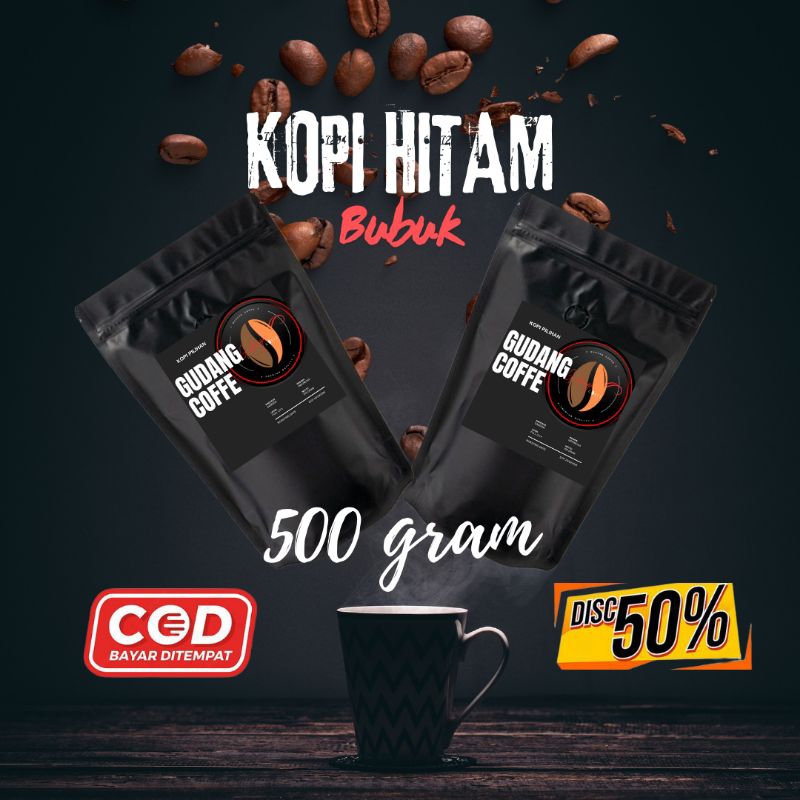 

KOPI HITAM BUBUK / 500 GRAM / CAP GUDANG COFFE
