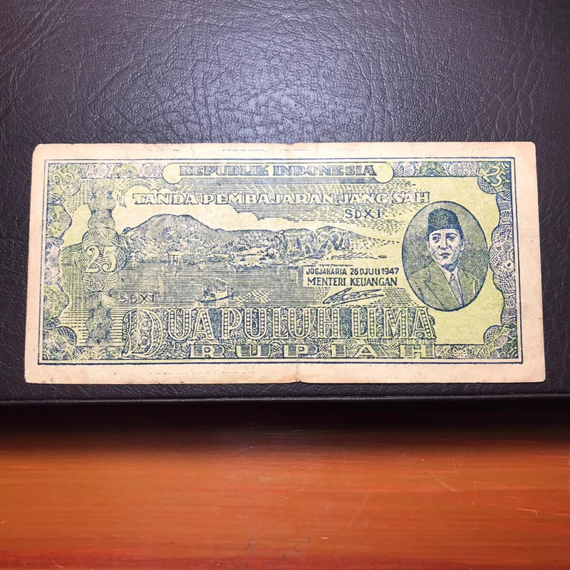 Uang Kuno Indonesia Asli 25 Rupiah Soekarno Seri ORI SDX1 Code 011