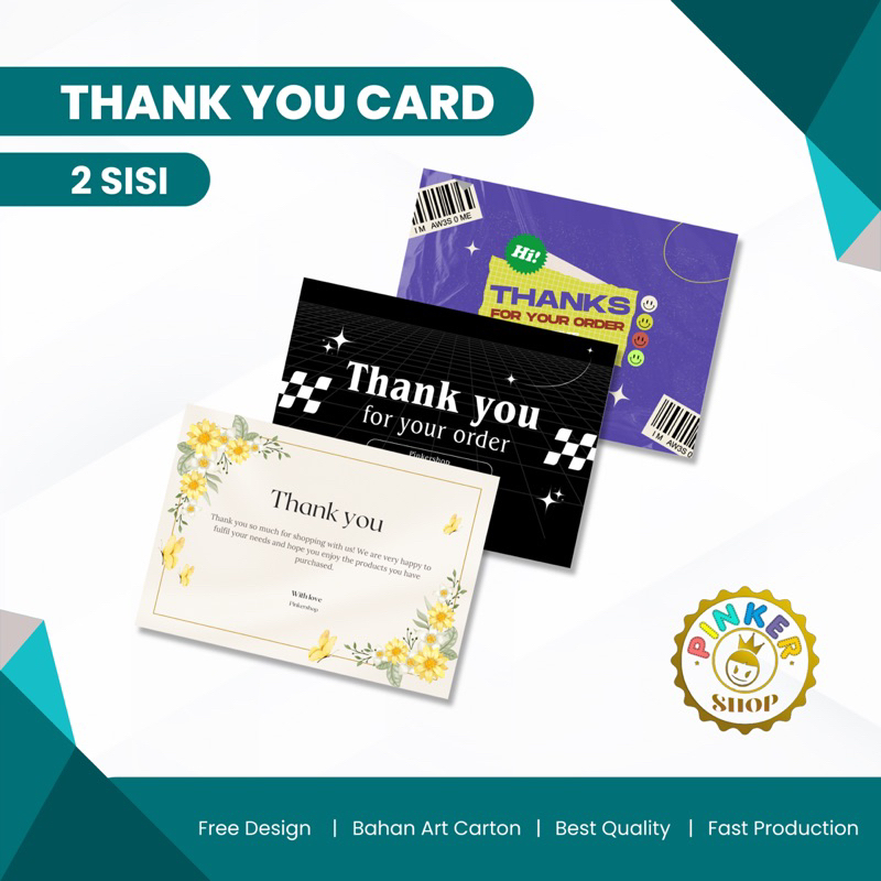 

(TC-A) Thank You Card - Template / Custom - DUA SISI
