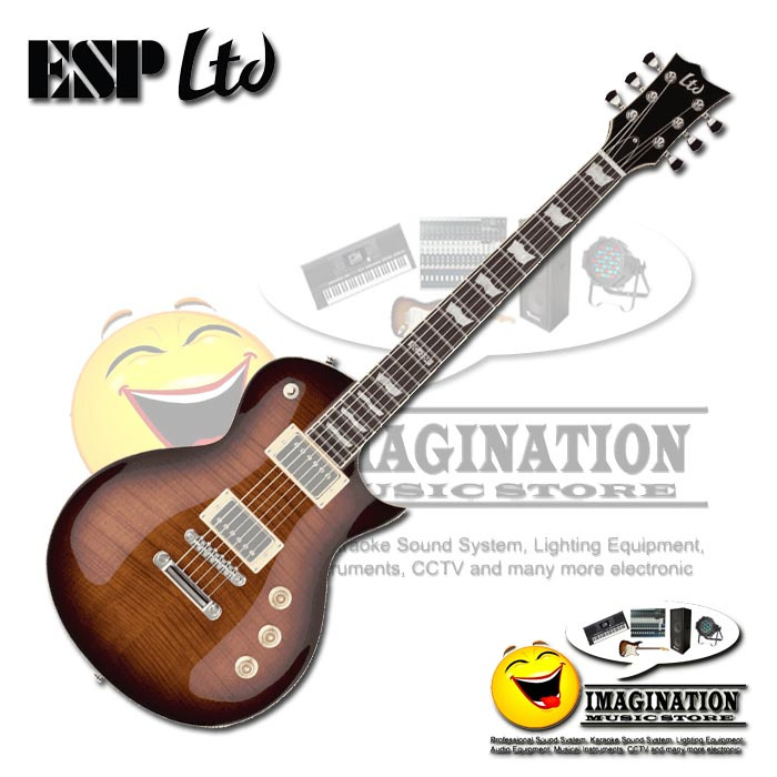 ESP LTD EC-256FM Electric Guitar - Dark Brown Sunburst