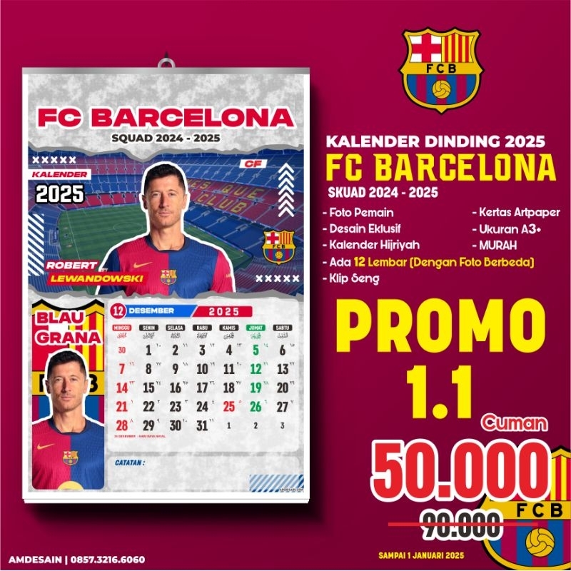 

KALENDER DINDING BARCELONA TAHUN 2025