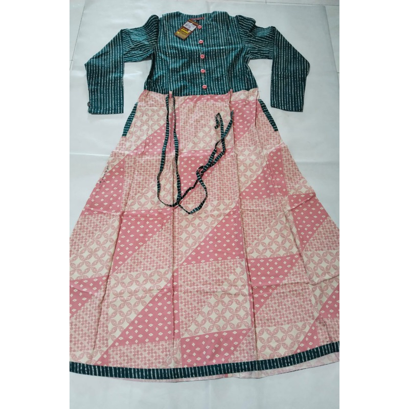 sale 30% / A200203L / abaya batik / katun / dannis / abaya dewasa / baju lebaran / baju ngaji